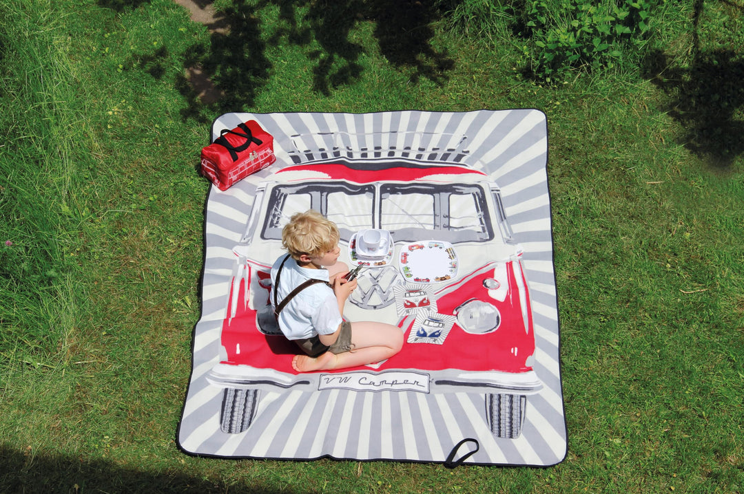 Picknickdecke VW Bulli T1 wasserdicht 200x150 cm mit Tragetasche - Bild 6