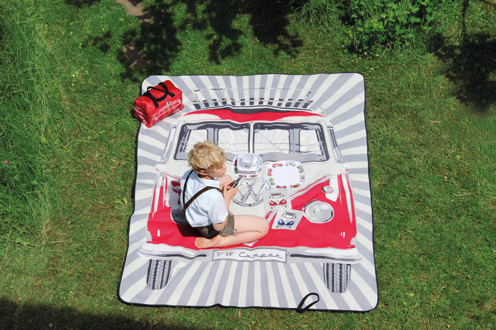Picknickdecke VW Bulli T1 wasserdicht 200x150 cm mit Tragetasche - Bild 6