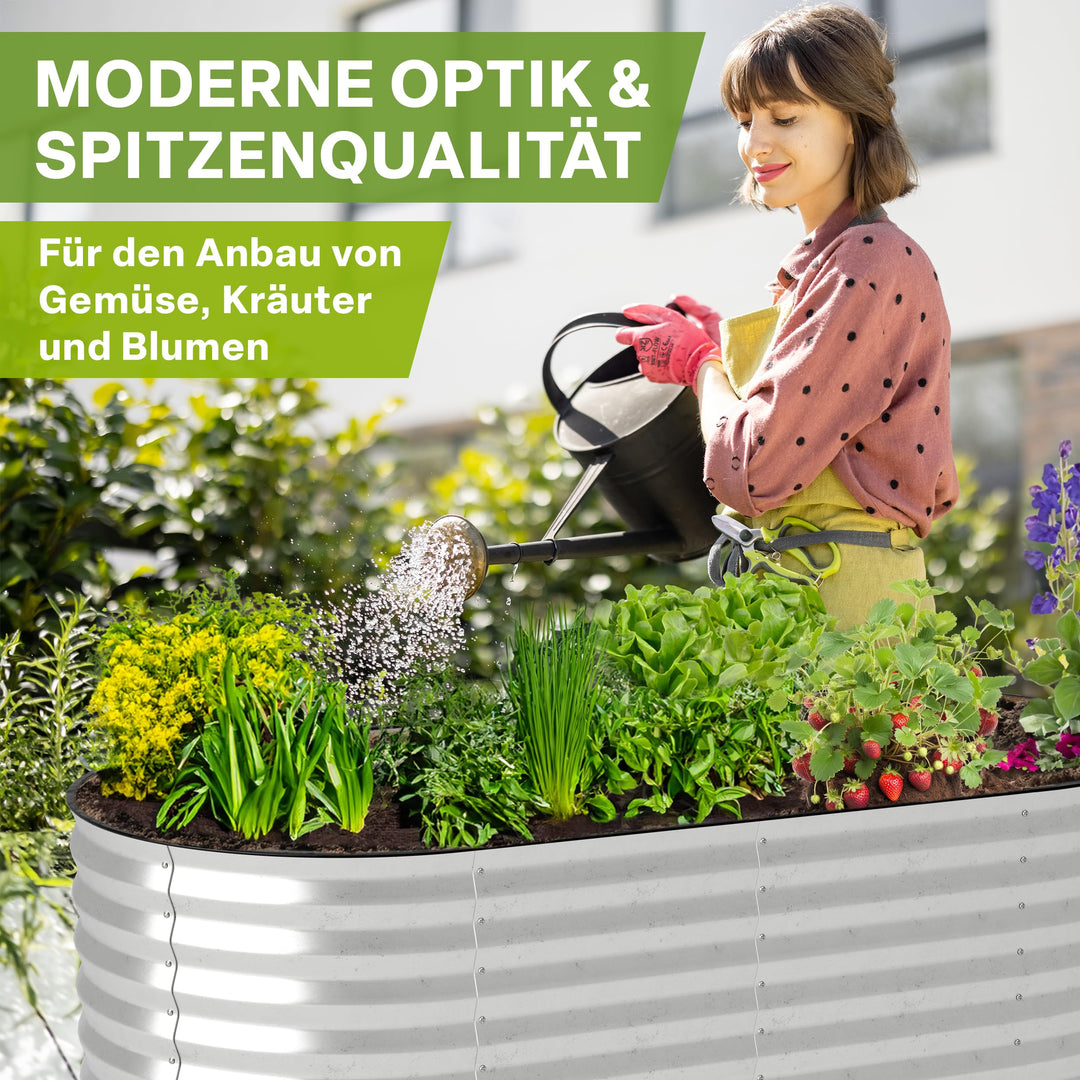 Hochbeet Metall verzinkt 320x80x80 cm mit Ungeziefer-Draht - Bild 6