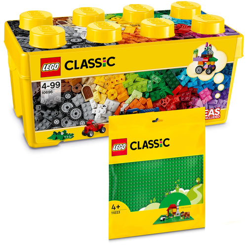Bausteine-Set mit Aufbewahrungsbox und Grundplatte 484 Teile ab 4 Jahre