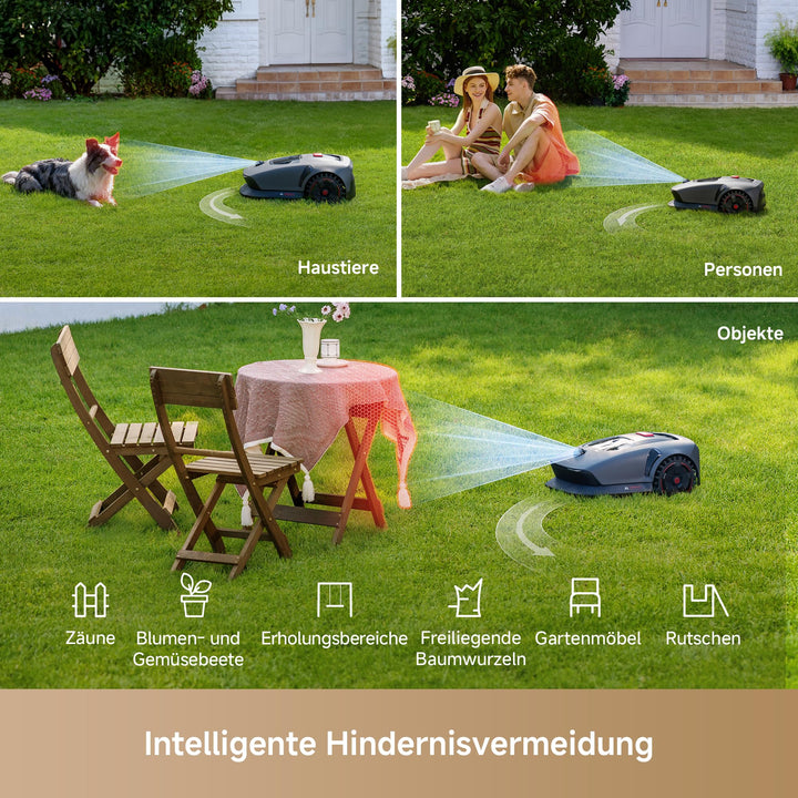 Mähroboter ohne Begrenzungskabel 360° 3D LiDAR bis 1000 m² Rasen - Bild 7