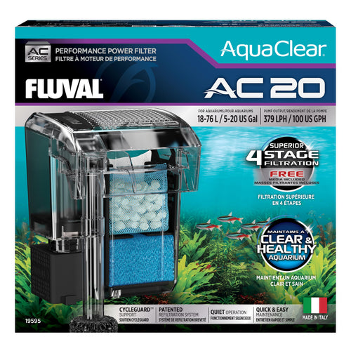 Aussenfilter Aquarium 4-stufig für 18–76 L Süss- und Meerwasser