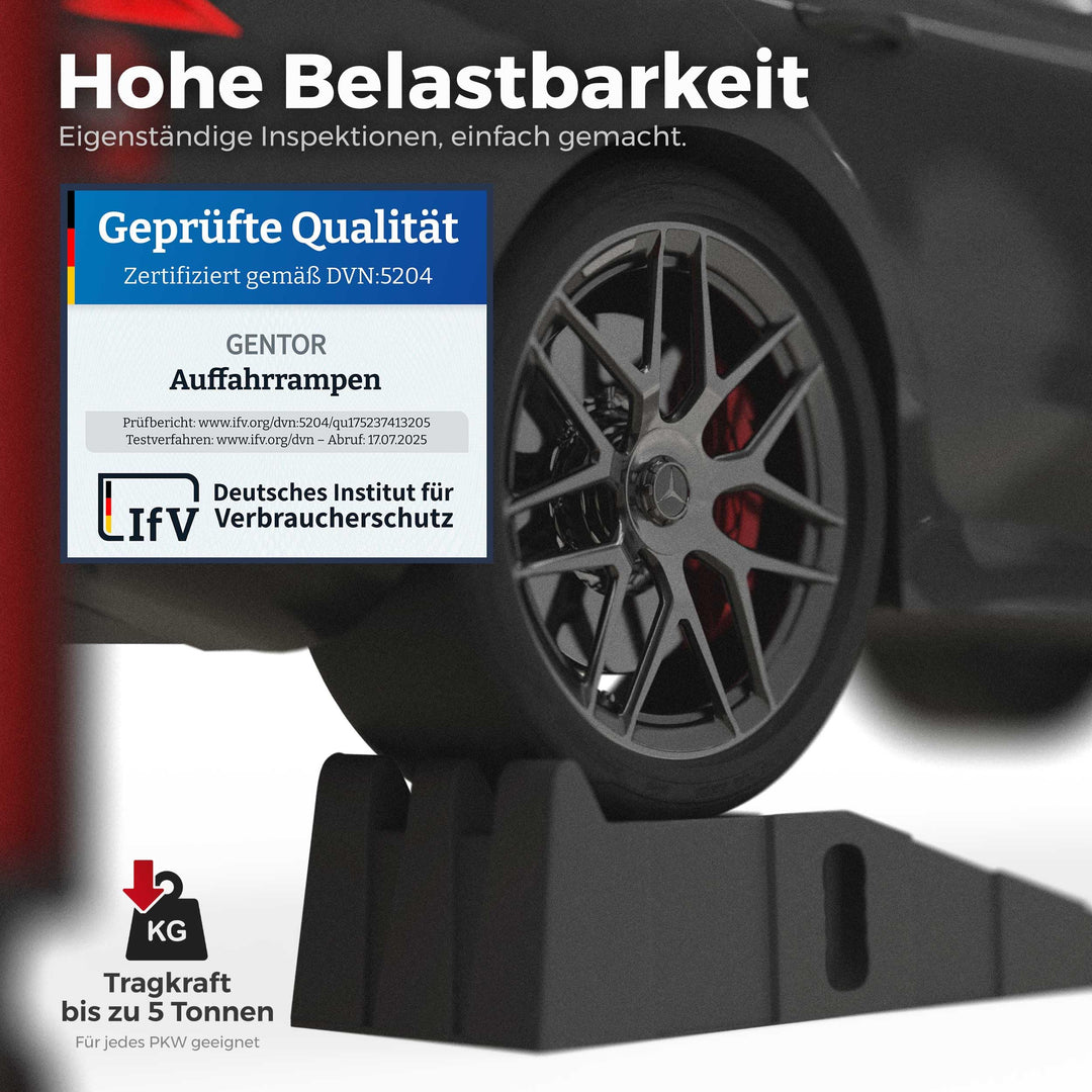 Auffahrrampen PKW 2er-Set 5t Traglast rutschfest stapelbar - Bild 6