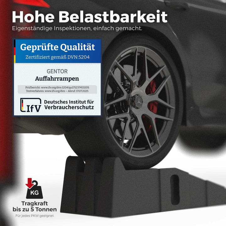 Auffahrrampen PKW 2er-Set 5t Traglast rutschfest stapelbar - Bild 6