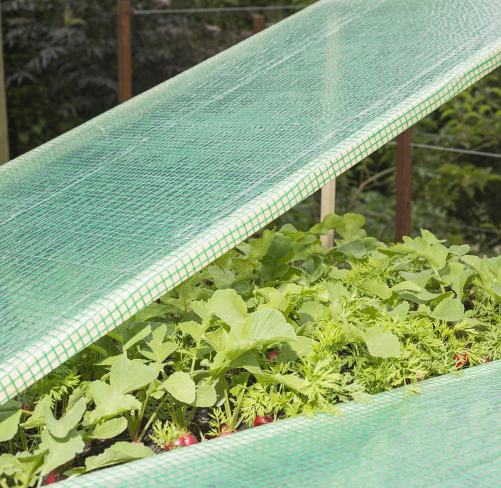 Gitterfolie PE-verstärkt UV-stabil 5x1,5m Gewächshaus Garten - Bild 3