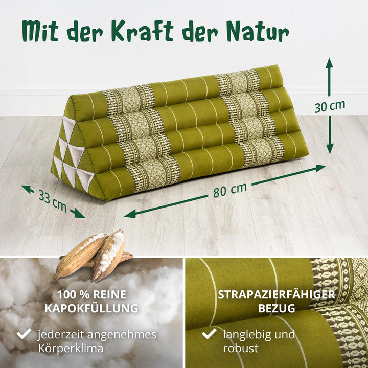 Dreieckskissen Kapok Breit 80cm Rückenstütze Outdoor Paare - Bild 4