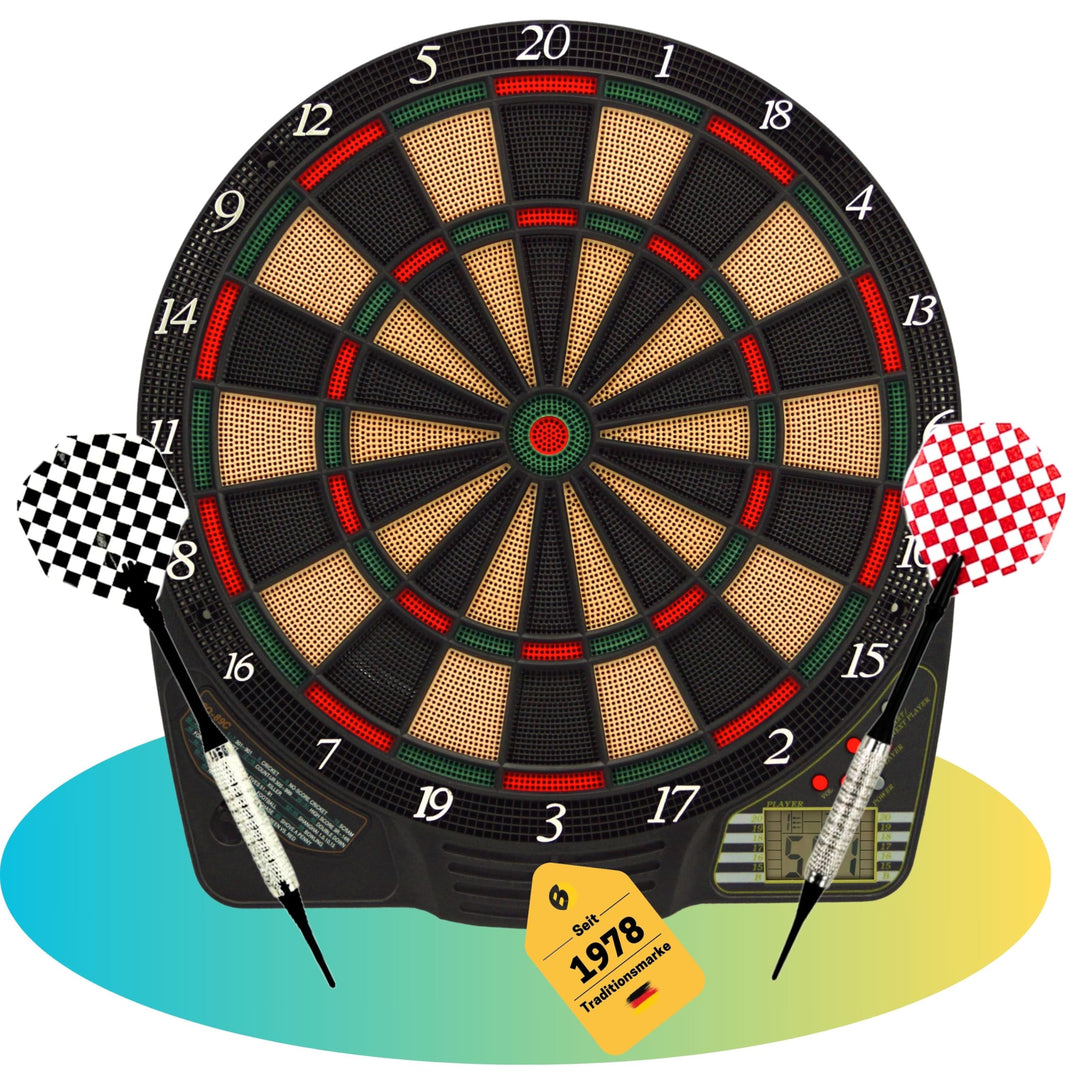 Elektronische Dartscheibe mit LCD-Anzeige 21 Spiele für 4 Spieler