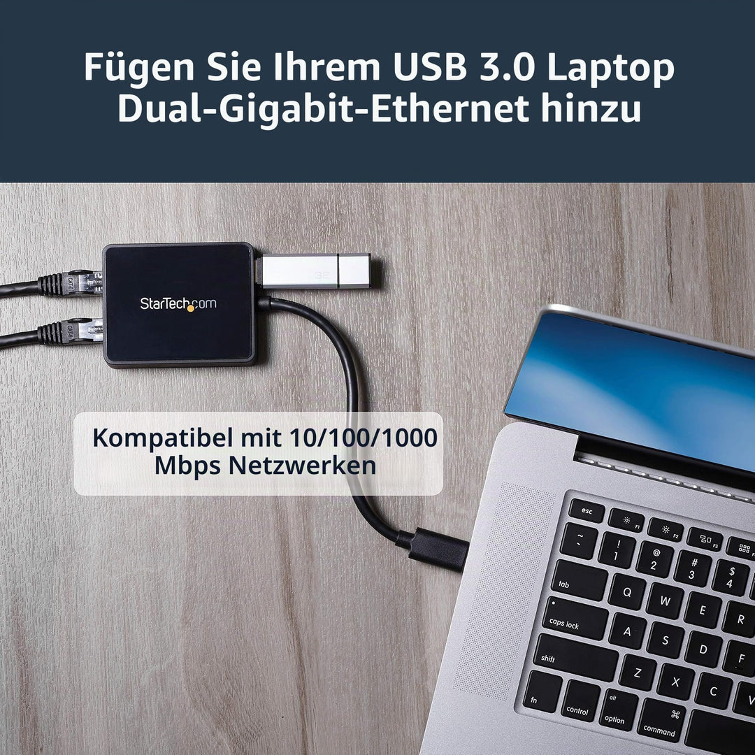 USB 3.0 Dual-Port Gigabit Ethernet Adapter mit USB-Passthrough - Bild 4