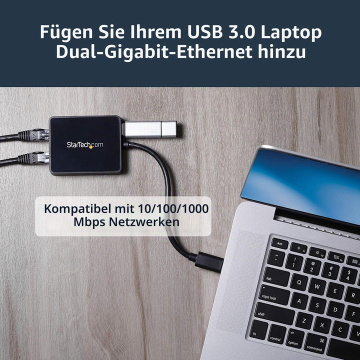 USB 3.0 Dual-Port Gigabit Ethernet Adapter mit USB-Passthrough - Bild 4