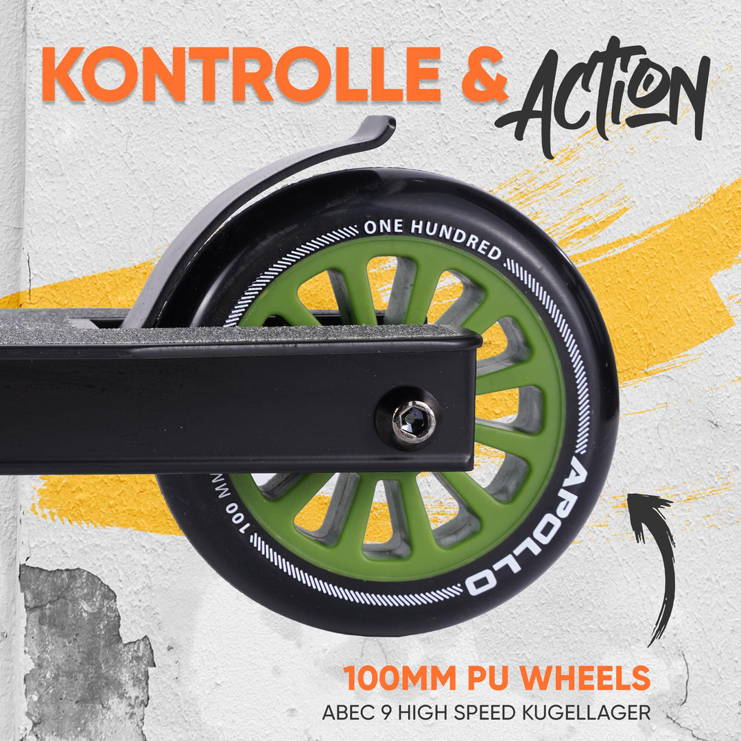 Stuntscooter Aluminium 100mm Wheels für Kinder ab 6 Jahren - Bild 3