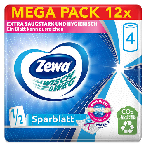 Küchenrolle Sparblatt Power-X-Struktur weiss 4 Rollen à 74 Blatt