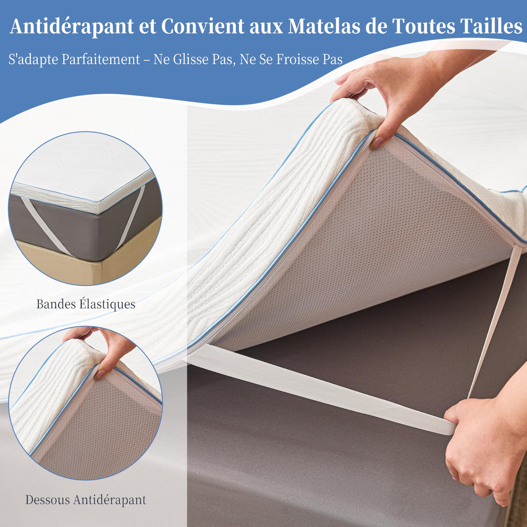 Matratzen-Topper 140x200cm H2 Memory Foam &amp; Kaltschaum 5cm Oeko-TEX - Bild 6