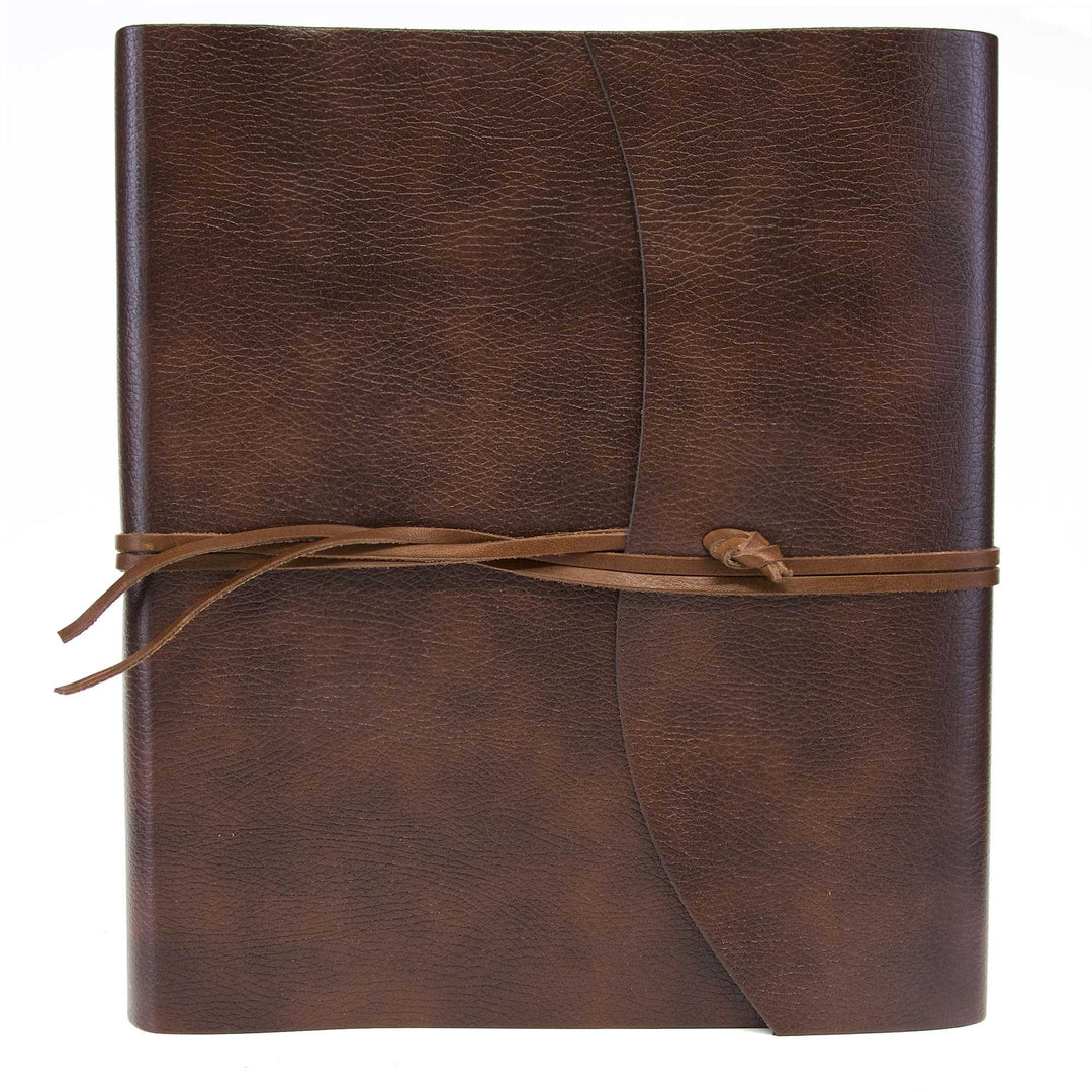 Fotoalbum recyceltes Leder 30x30 cm handgefertigt mit Geschenkbox