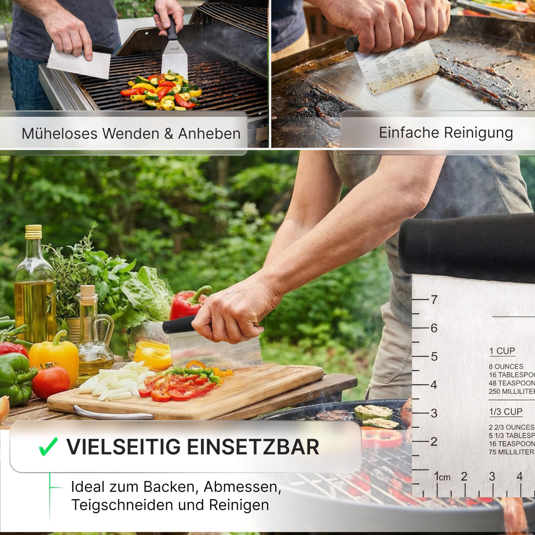 Pfannenwender-Set Edelstahl 4-teilig für Grill und Pfanne - Bild 7