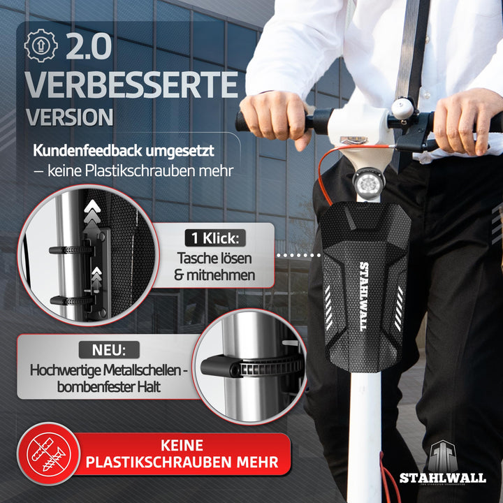 E-Scooter Schloss Handschellen-Design 8mm Stahl mit Tasche - Bild 6