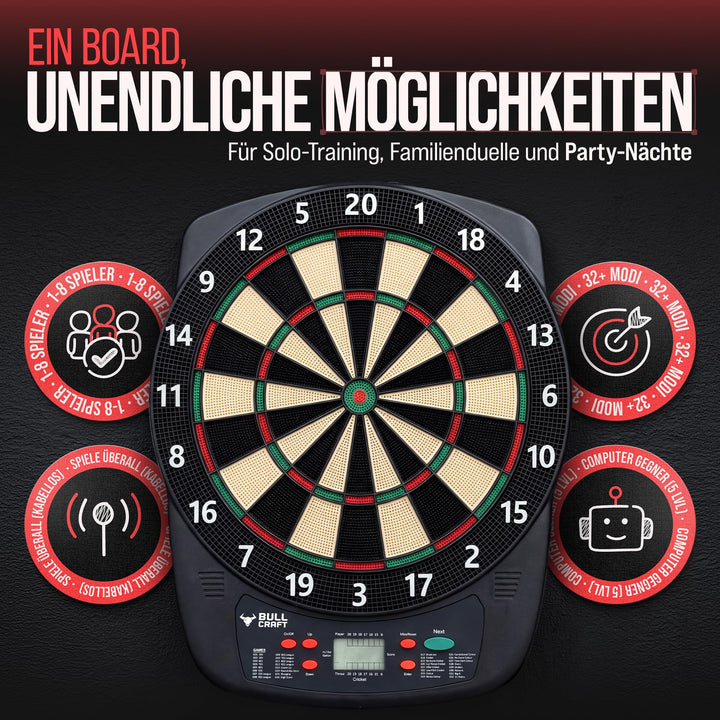 Elektronische Dartscheibe Softdart 1-8 Spieler kabellos nutzbar - Bild 5