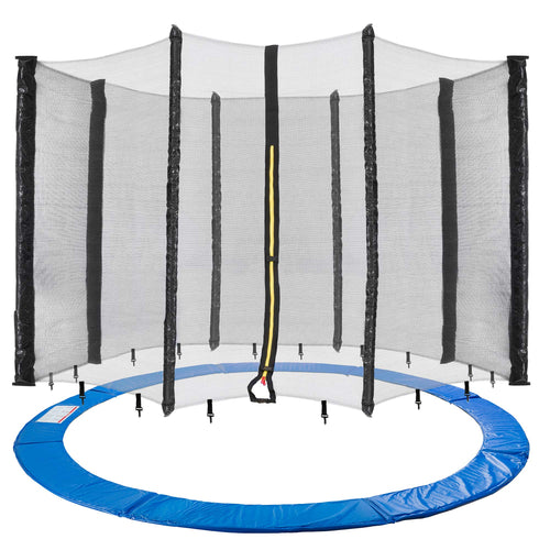 Trampolin Sicherheitsnetz mit Randabdeckung 305–430 cm 8 Stangen