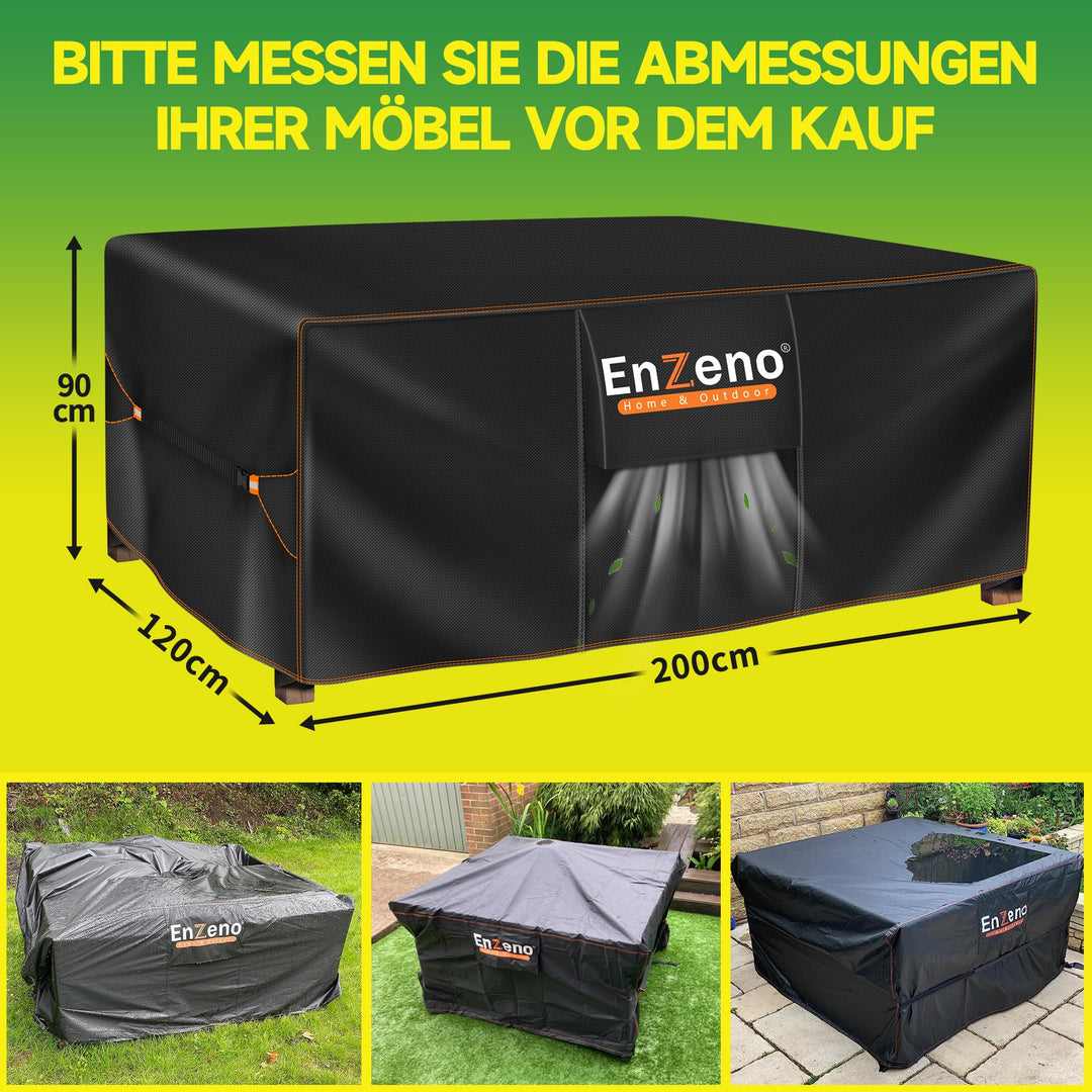 Gartenmöbel Abdeckplane Oxford 420D wasserdicht 200x120x90 cm - Bild 7
