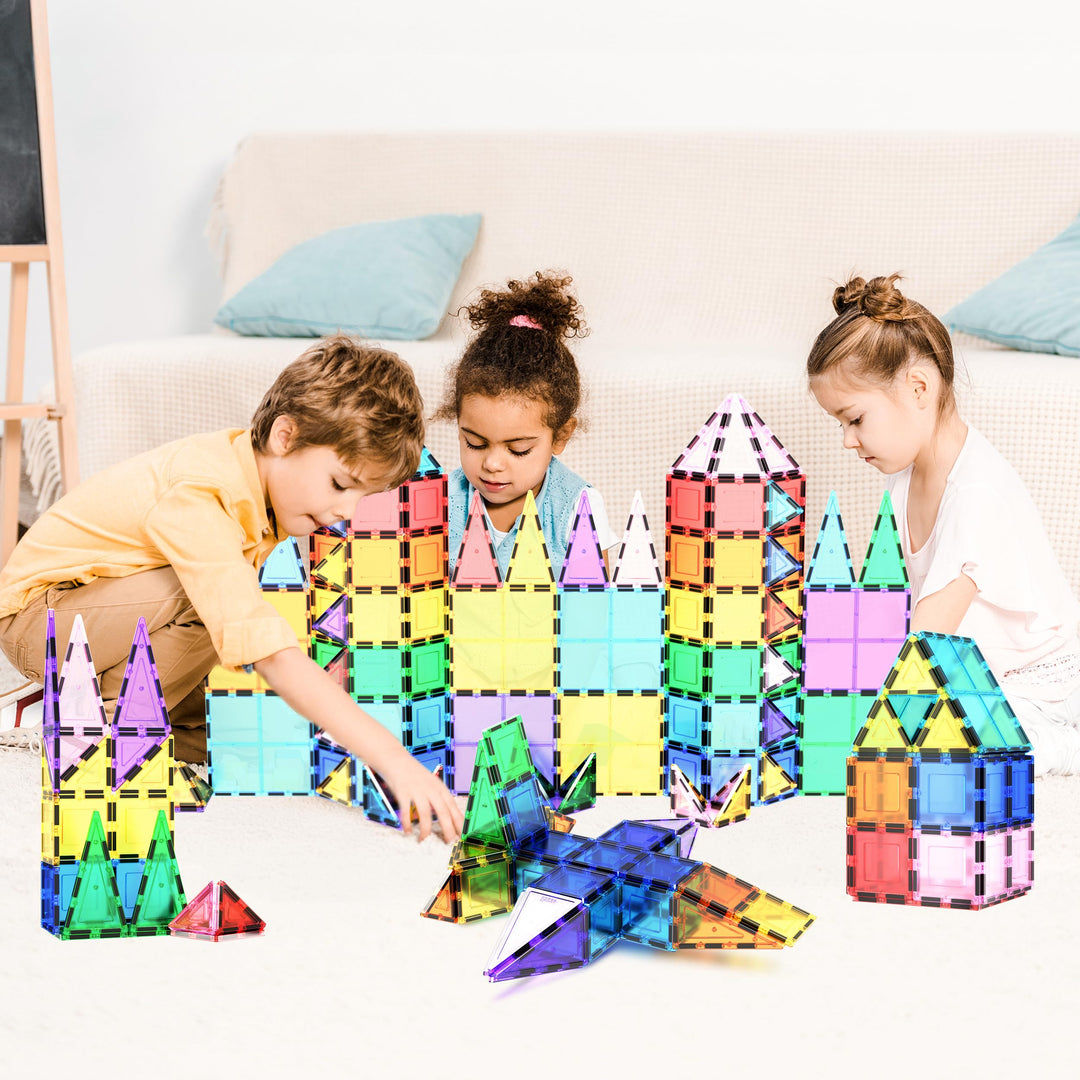 Magnetfliesen 100-teilig transparent 3D Bausteine ab 3 Jahre - Bild 2