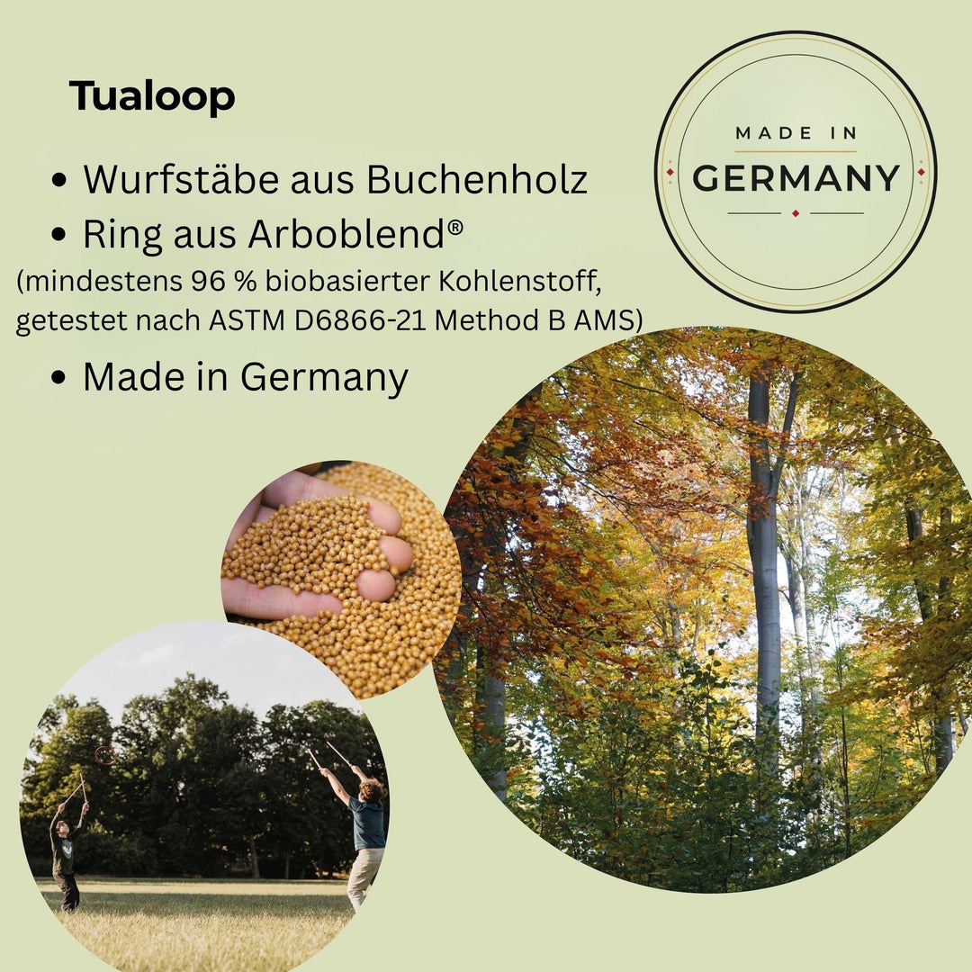 Ringwurfspiel Set für 2 Spieler aus Buchenholz &amp; Biowerkstoff - Bild 6