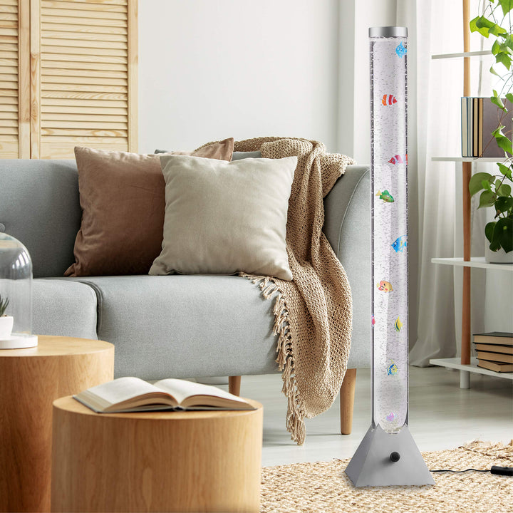 LED Wassersäule 120cm RGB-Farbwechsel mit Fischen Bubble Tube - Bild 7