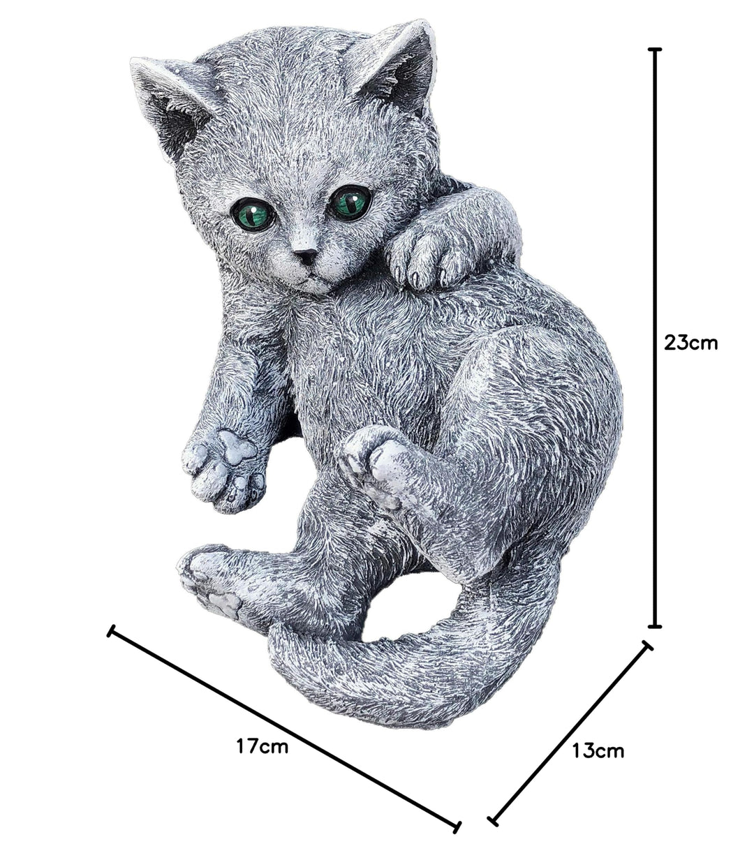 Steinfigur Katze spielend Steinguss frostfest bis -30°C Gartendeko - Bild 10