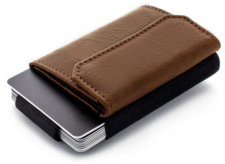 Slim Wallet Vegan mit Münzfach 13 Karten Kreditkartenformat
