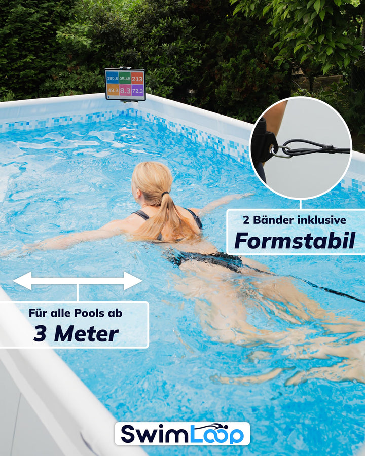 Schwimmgurt mit Zugseil 2x2m elastisch für kleine Pools - Bild 3