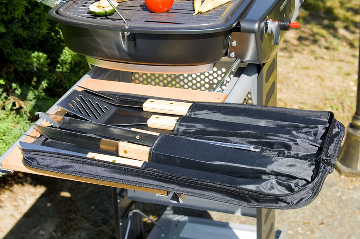 Grillbesteck-Set mit Tasche Edelstahl 6-teilig für Grill &amp; BBQ - Bild 3