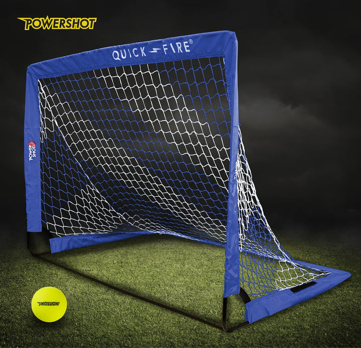 Fussballtor Pop-Up faltbar Fiberglas 180x120 cm 2er-Set Blau/Weiss - Bild 8