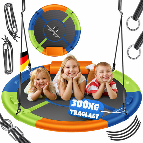 Nestschaukel Ø 120 cm mit Kissen & 4 Griffen bis 300 kg Indoor & Outdoor