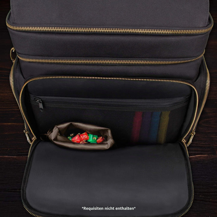RPG-Tasche für Tabletop mit Figurenfach, Würfeltasche, 4–8 Bücher - Bild 8