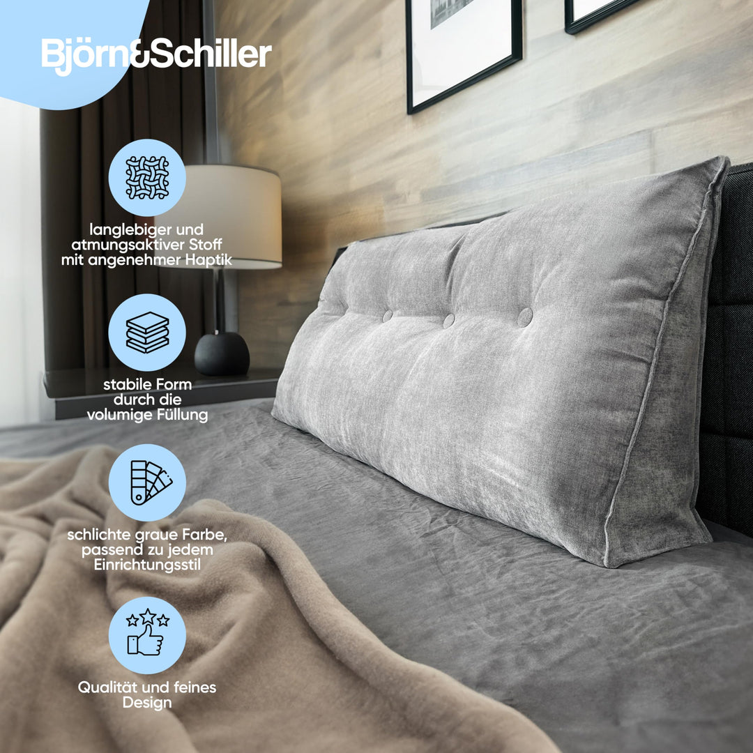 Rückenkissen Keilform Polyester 100 cm für Bett und Sofa - Bild 7
