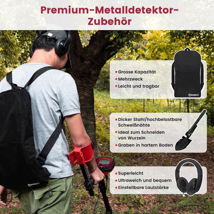 Metalldetektor 5 Modi mit Pinpointer, IP68-Spule &amp; LCD-Display - Bild 7