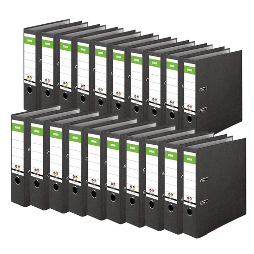 Leitz-Ordner DIN A4 8 cm Wolkenmarmor Schwarz 20er-Set