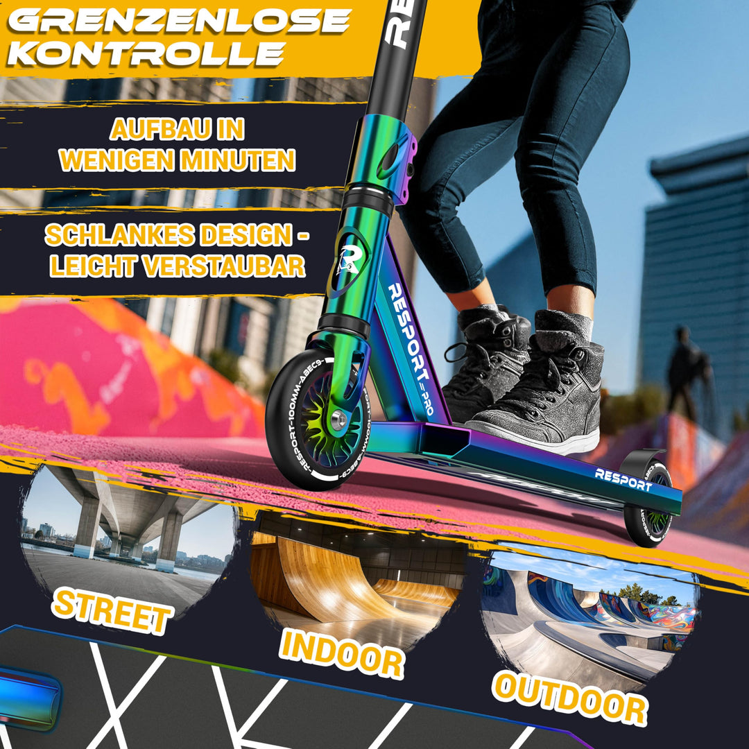 Stunt Scooter Aluminium 110mm ABEC-9 mit Ständer 100kg - Bild 4