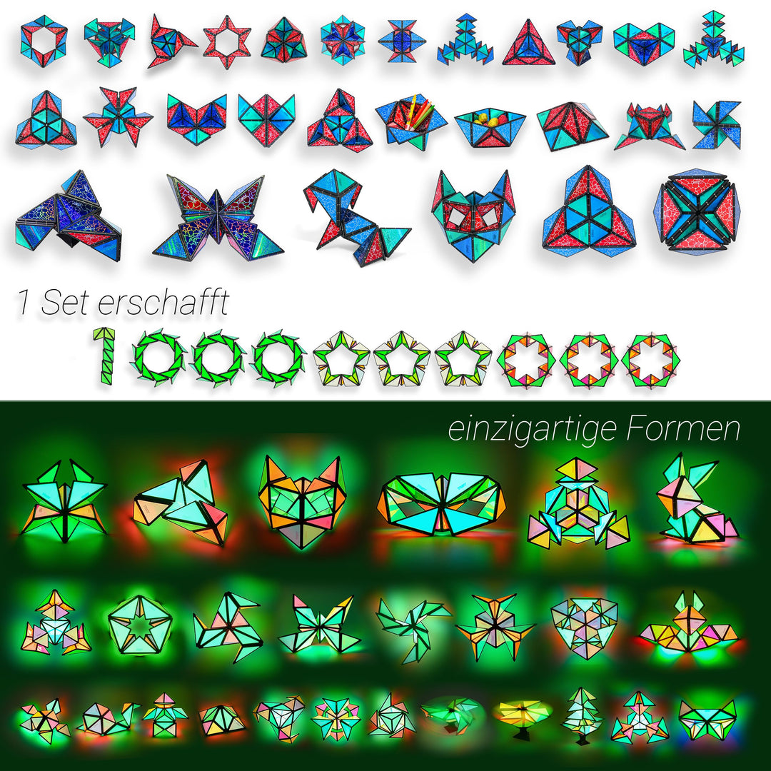 Magnet-Pyramiden-Puzzle 243 Magnete 12 Teile leuchtend für Kinder &amp; Erwachsene - Bild 3