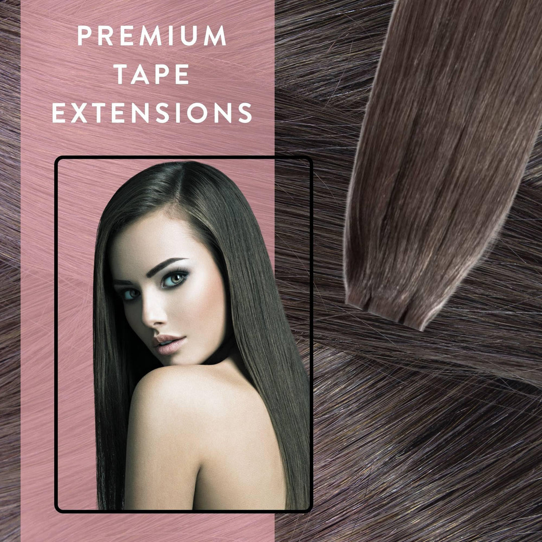 Tape Extensions Echthaar glatt 60cm Dunkelblond 10 Strähnen 25g - Bild 2