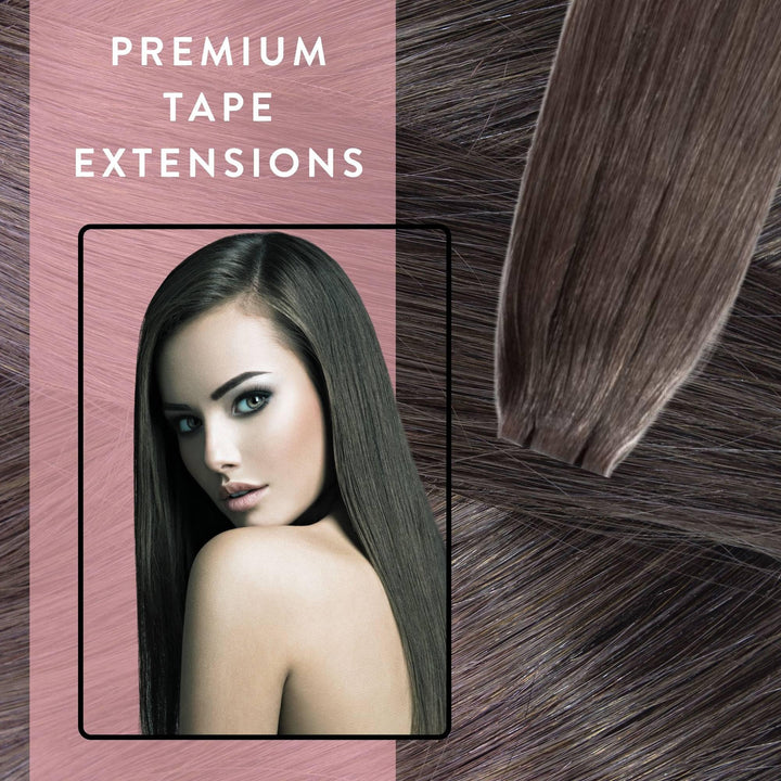 Tape Extensions Echthaar glatt 60cm Dunkelblond 10 Strähnen 25g - Bild 2