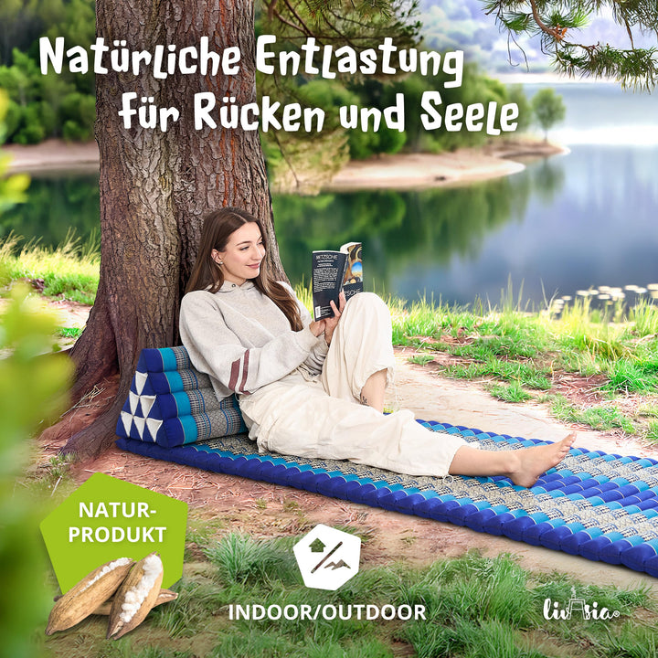 Dreieckskissen Kapok breit 80cm für Paare Outdoor Meditation - Bild 2