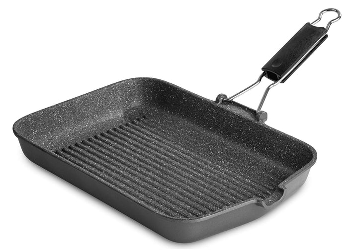 Antihaftgrill Aluminiumdruckguss Marmoreffekt 24x36 cm Induktion