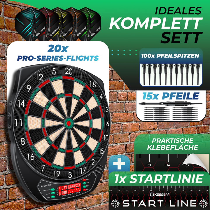 Elektronische Dartscheibe Set 21 Spiele LCD für bis zu 8 Spieler - Bild 3