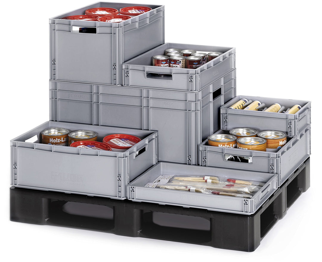 Eurobehälter 86 Liter PP stapelbar 60x40x42 cm mit Griffen - Bild 3