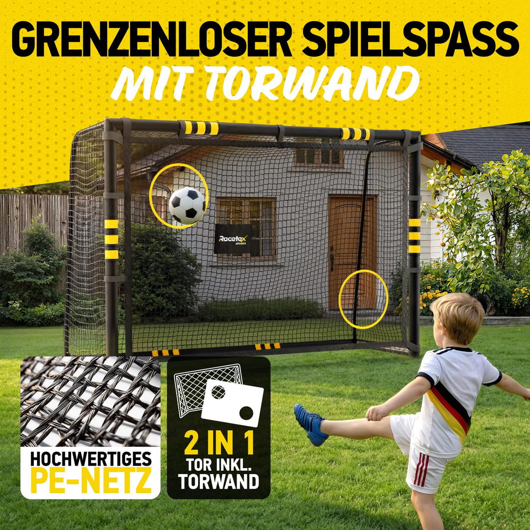 Fussballtor mit Torwand und Polsterung Anti-Rost für Garten - Bild 4