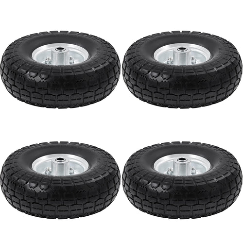 Sackkarrenrad PU Vollreifen 255x80 mm mit Kugellager 4er-Set