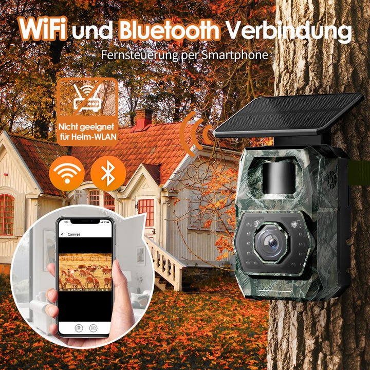 Wildkamera Solar 4K 64MP mit App-Steuerung und Nachtsicht - Bild 5