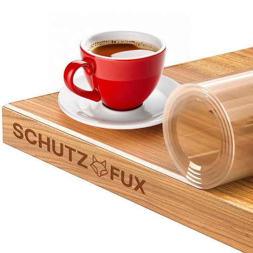 Tischfolie transparent 2mm mit Schrägkante abwaschbar 100x200cm