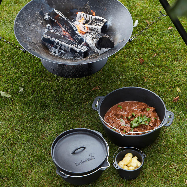Dutch Oven Gusseisen 3 Liter mit Dreibein fuer Feuerschale und Grill - Bild 4