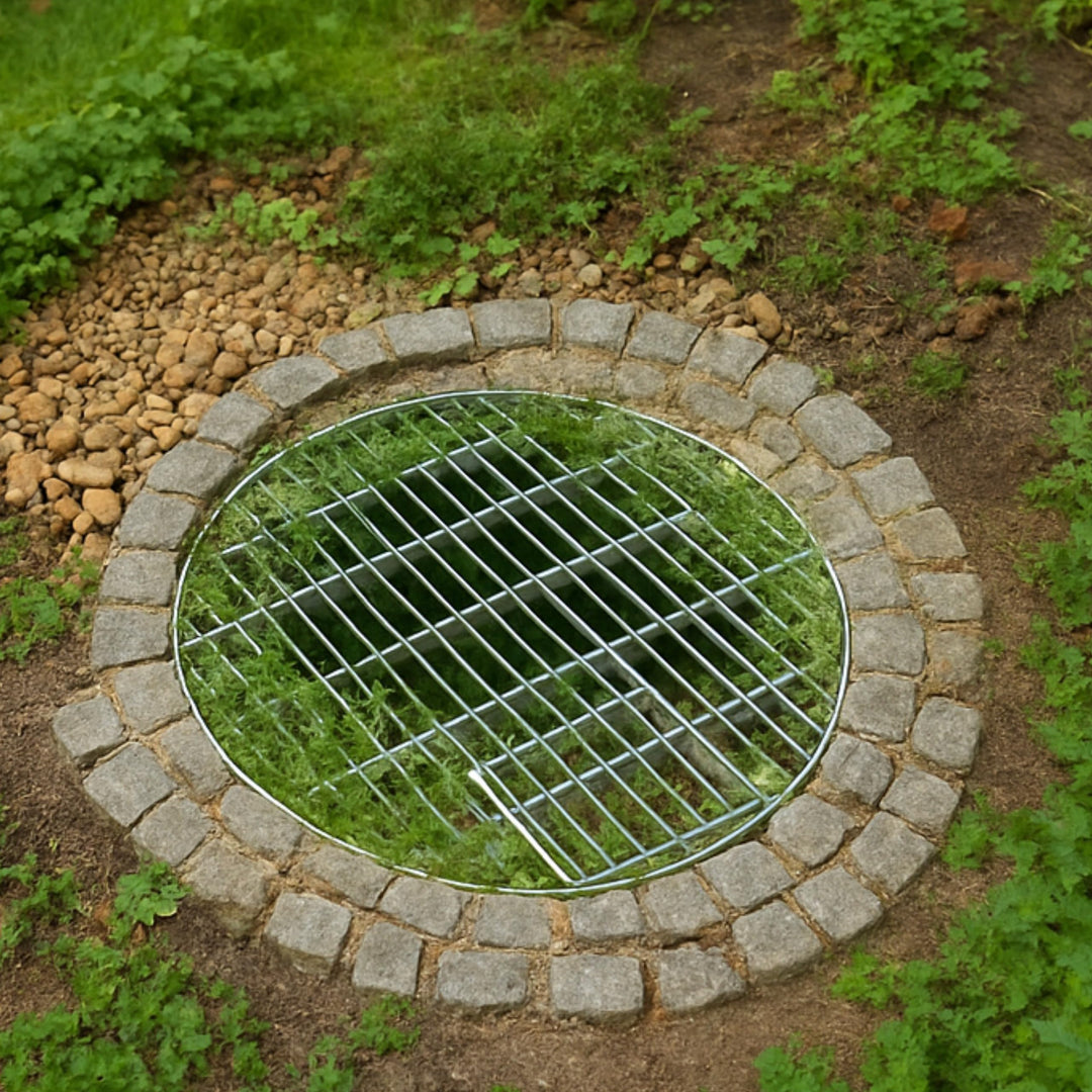 Abdeckgitter rund verzinkt 66 cm bis 250 kg für Springbrunnenbecken - Bild 7