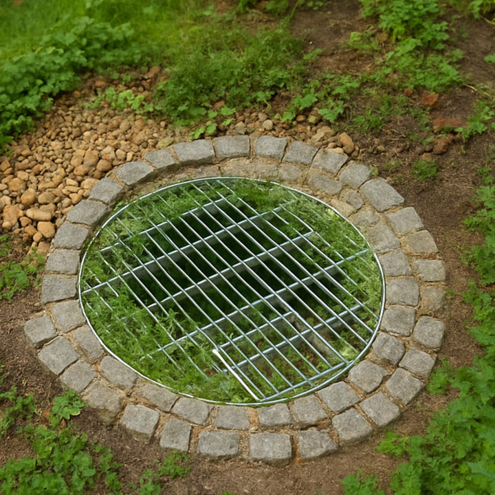 Abdeckgitter rund verzinkt 66 cm bis 250 kg für Springbrunnenbecken - Bild 7